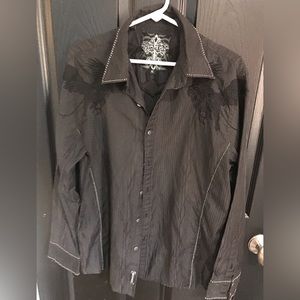 Mens black shirt by roar size large